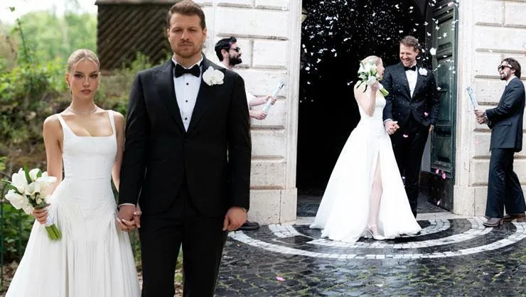 Burak Yörük ve Tuana Yılmaz Roma'da evlendi