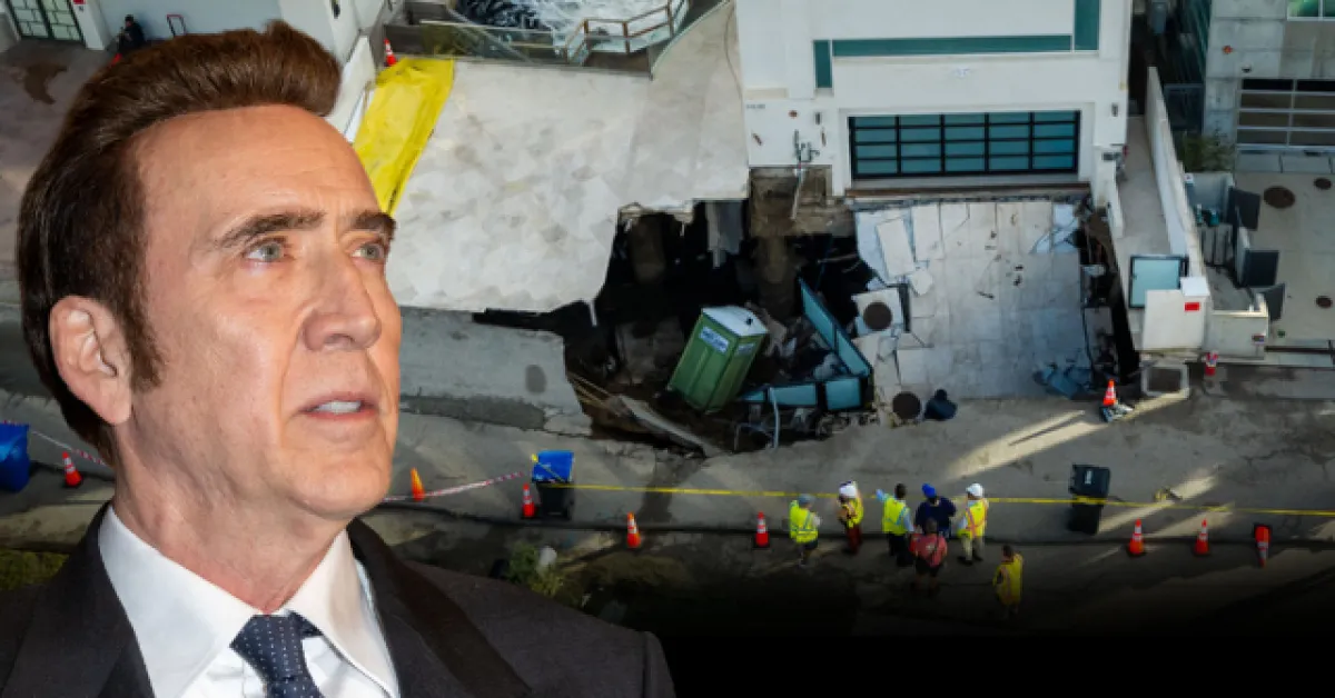 Malibu'daki evinin girişi çöktü: Nicolas Cage'i etkileyen sel felaketi