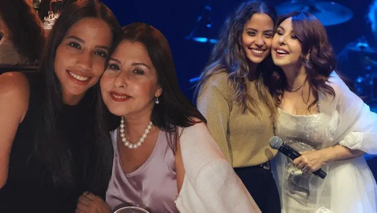 Nilüfer'den kızı ve damadı ile mutlu aile karesi