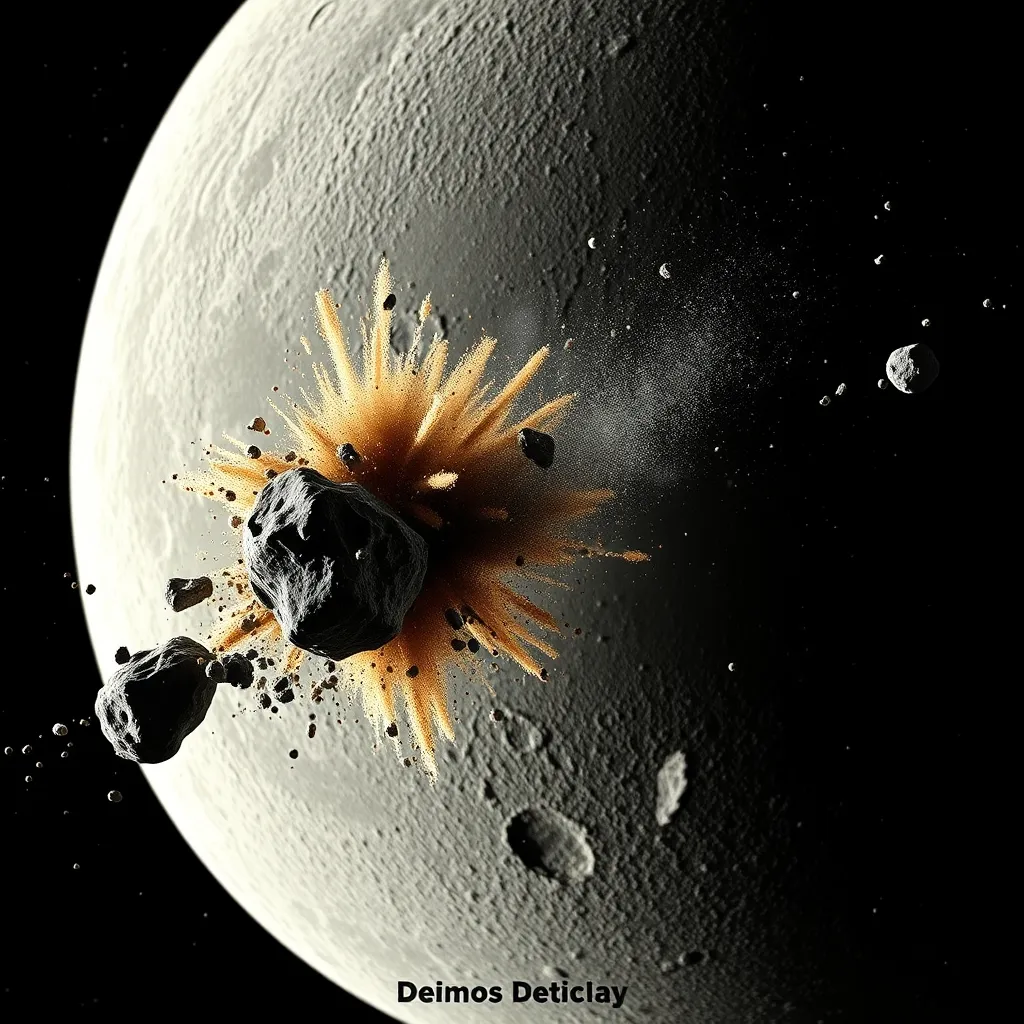 Tek Bir Asteroit Çarpışması Deimos'un Yüzeyini Dönüştürdü